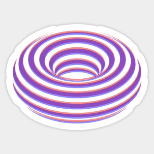 Double Vision Donut Slices Sticker